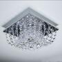 Imagem de Plafon de Cristal legítimo quadrado lustre 20x20cm p/ 3 G9 st4530