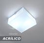 Imagem de Plafon de sobrepor acrilico 30x30 luminária de teto para 3 lâmpadas - Starlumen ST30030