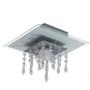 Imagem de Plafon de Vidro com Cristal para 01 Lâmpada - Aceita Lâmpada de LED - Branco