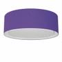 Imagem de Plafon Duplo Cilíndrico Md-3037 Cúpula em Tecido 60x25cm Roxo - Bivolt