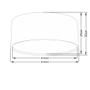 Imagem de Plafon Duplo Cilíndrico Md-3038 Cúpula em Tecido 80x30cm Roxo - Bivolt