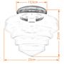Imagem de Plafon Fashion Retro Branco Drops Escada Boca 10 Incolor
