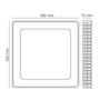 Imagem de Plafon Led Acrilico Gemini 12w Branco Quente 28x28 Bivolt