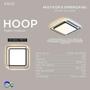 Imagem de Plafon Moderno Led Hoop 72w Multicolor C/ Controle Dimmer