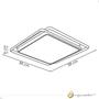 Imagem de Plafon Moderno Led Hoop Multicolor Com Controle Dimmer 72W