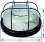 Imagem de Plafon Popular preto girasol com grade vidro transparente