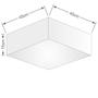 Imagem de Plafon Quadrado Md-3051 Cúpula em Tecido 15/45x45cm Branco - Bivolt