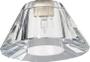 Imagem de Plafon Retangular Bloco Cristal Conico Duplo Base Inox
