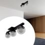 Imagem de Plafon sobrepor deTeto Lustre Jabuticaba Com 3 Vidros Globos 10cm Para Sala, Quarto, Cozinha