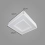 Imagem de Plafon Sobrepor Quadrado Branco 45x45cm para 4 lâmpadas E27 St4540