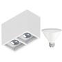 Imagem de Plafon Sobrepor Recuo PAR30 + 2 Lâmpada LED 10W 2700K E27