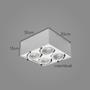 Imagem de Plafon Spot Sobrepor Branco Box Orluce + LED PAR30 Branco Quente ST2760