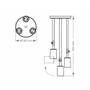 Imagem de Plafon Taschibra Pointer Triplo 3XE27 Bivolt