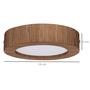 Plafon Wood Madeira Redondo Led 18W Bivolt Mel - Adrilustres Imagem de Plafon Wood Madeira Redondo Led 18W Bivolt Mel