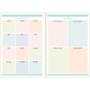 Imagem de Planner Grampeado 17,8 x 25,4 cm Happy 90 G 2025 - Laranja E Rosa