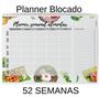 Imagem de Planner Semanal Alimentar Fitness Diário Blocado A4 52 Fls