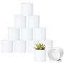 Imagem de Plant Pots d'Vine Dev, pacote com 12, mini plástico, 9 cm com pires brancos