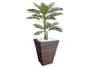 Imagem de Planta Artificial Árvore Palmeira Areca 1,1m kit + Vaso Trapezio D. Grafiato Marrom 40cm