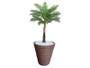 Imagem de Planta Artificial Árvore Palmeira Real Toque 1,2m kit + Vaso Redondo D. Grafiato Marrom 40cm