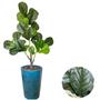 Imagem de Planta Artificial Ficus Lyrata Com Vaso Liso Polietileno