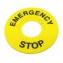 Imagem de Plaqueta de Identificação Placa para Botões de Emergência Stop 22mm