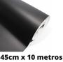 Imagem de Plástico Adesivo Para Decoração Preto Rolo 45Cmx10M 80Mic - Leonora