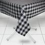 Imagem de Plástico Térmico Toalha De Mesa Retangular impermeável Xadrez Preto 2,50 x 1,40