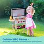 Imagem de Play Barbecue Toy Grill OOOK Woook Wooden Kids com comida e ferramentas 3+