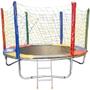 Imagem de Playground Cama Elástica Completa 2,30m para Crianças de Todas as Idades - Lona preta e todos itens DIVERSÃO GARANTIDA 