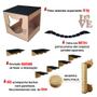 Imagem de Playground Gatos 8 Peças mdf 6mm Nicho Ponte Prateleiras