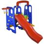 Imagem de Playground Infantil 3 em 1 Escorregador Balanço Cesta Basquete Brinquedo Importway IWPI-3X1 Colorido