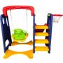 Imagem de Playground Infantil 3x1 Escorregador Balanço e Cesta Importado