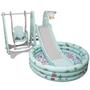 Playground Infantil 4 em 1 Escorregador Balanço Cesta Basquete Piscina Bolinha Importway BWPLP-4X1 Imagem de Playground Infantil 4 em 1 Escorregador Balanço Cesta Basquete Piscina Bolinha Importway BWPLP-4X1