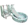 Imagem de Playground Infantil 4 em 1 Escorregador Balanço Cesta Basquete Piscina Bolinha Importway Verde