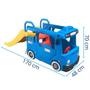 Imagem de Playground Infantil Com Escorregador Para Criança 2 em 1 Brinquedo Mini Golfe Ônibus Azul Importway