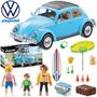 Imagem de Playmobil Carro Fusca Azul Volkswagen Beetle 52 Pçs - 70177