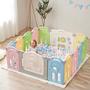 Imagem de Playpen Fortella Cloud Castle dobrável com quadro branco e 14 painéis