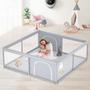 Imagem de Playpen Infantil Extra Grande XVI-HX (200x200cm) - Uso Interno e Externo - Cinza