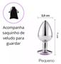 Imagem de Plug Anal em Aço Inoxidável Tamanho P com Jóia