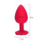 Imagem de Plug Anal em Silicone Vermelho com Formato de Rosa Grande