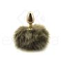 Imagem de Plug Anal ''P'' em Metal com Pompom - 5,4 x 2,6 cm 