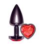Imagem de Plug anal unique com joia coração tamanho p estimulador anal sex shop - la pimienta