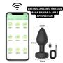 Imagem de Plug Anal Vibrador Bluetooth Controle no Celular 10 Modos de Vibração