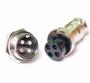 Imagem de Plug Conector Metálico Mike Gx16 Para Painel 4 Pinos Cnc