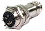 Imagem de Plug Conector Metálico Mike Gx16 Para Painel 4 Pinos Cnc