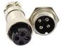 Imagem de Plug Conector Metálico Mike Gx16 Para Painel 4 Pinos Cnc