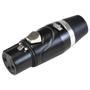 Imagem de Plug Conector Santo Angelo SAS3P XLR Linha Fêmea Preto