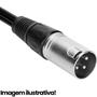 Imagem de Plug Conector XLR Cannon Linha Macho Niquelado 3 Terminais 