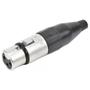 Imagem de Plug conector xlr canon de linha, femea