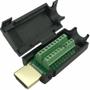 Imagem de Plug Jack Hdmi Fast Click Gold 19 Pinos 1.6Mm Banhado A Ouro